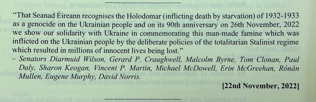 Ірландія визнала Голодомор геноцидом українського народу
